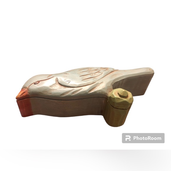 Wooden Blue Bird Trinket Box. - Picture 3 of 3